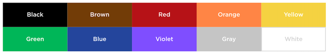 resistor colors